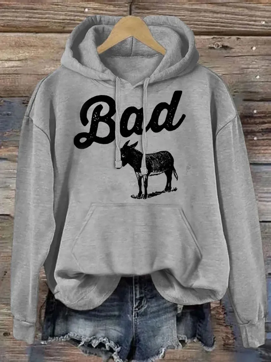 Funny Bad Ass Donkey Hoodie