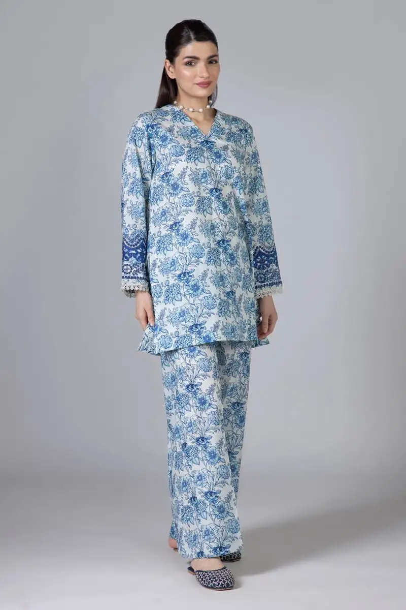 2 Piece | Kurta & Pants | Color  Dark Blue