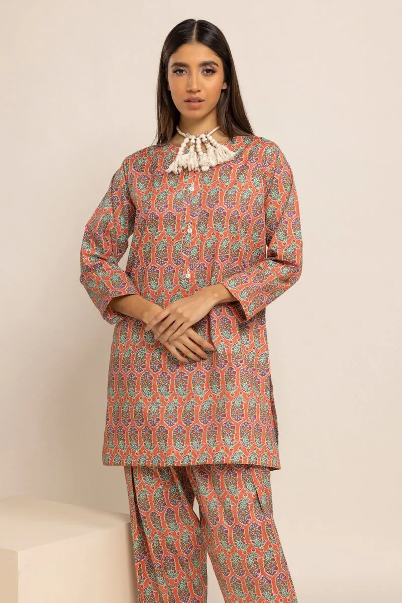 2 Piece | Kurta & Pants | Color Brown