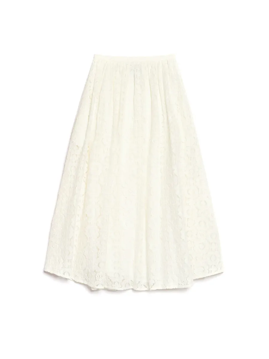 Vanilla Lace Midi Skirt