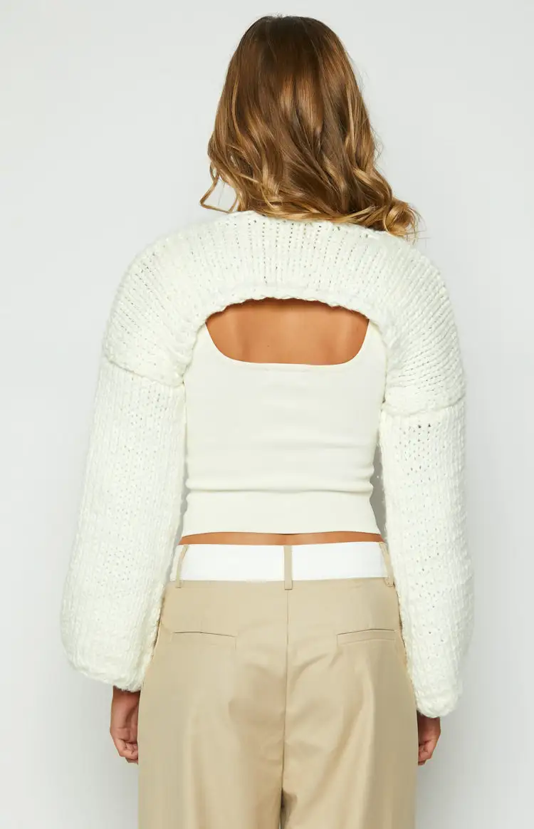 Ferla Cream Knit Shrug