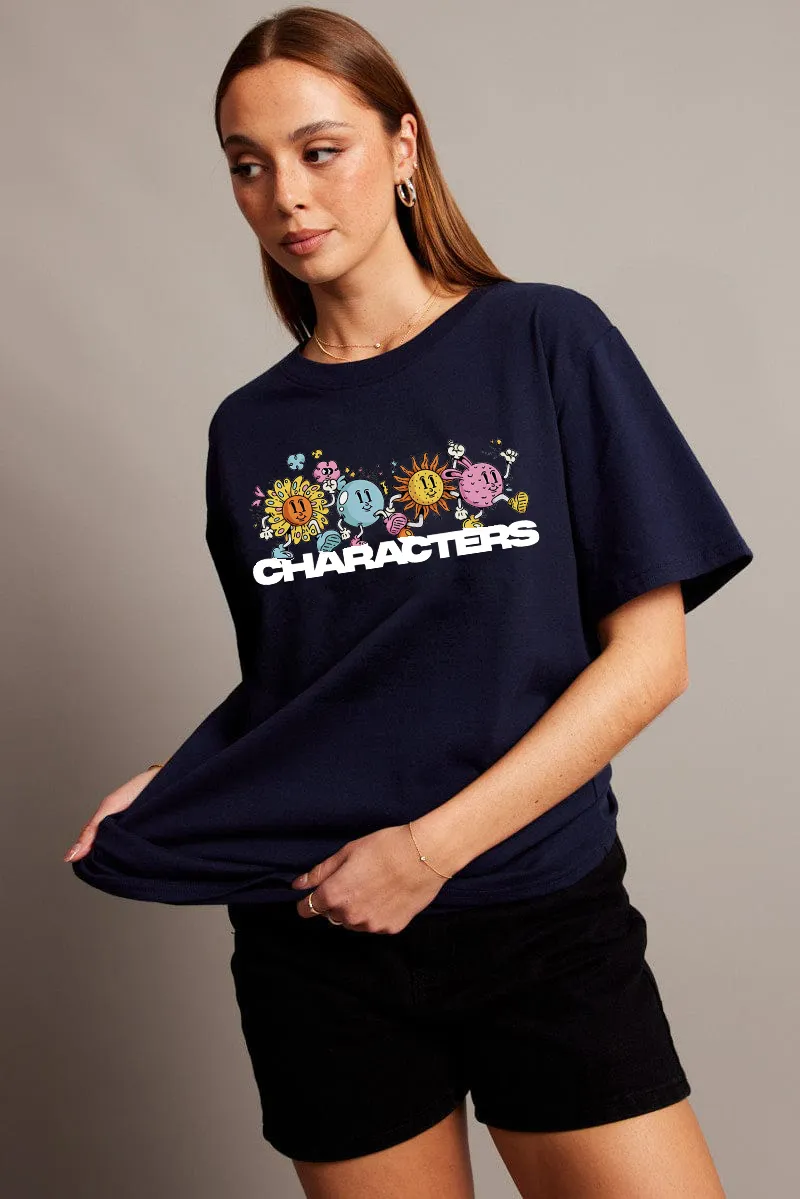 Women's Art Sunflower Letter Combination Printed T-shirt