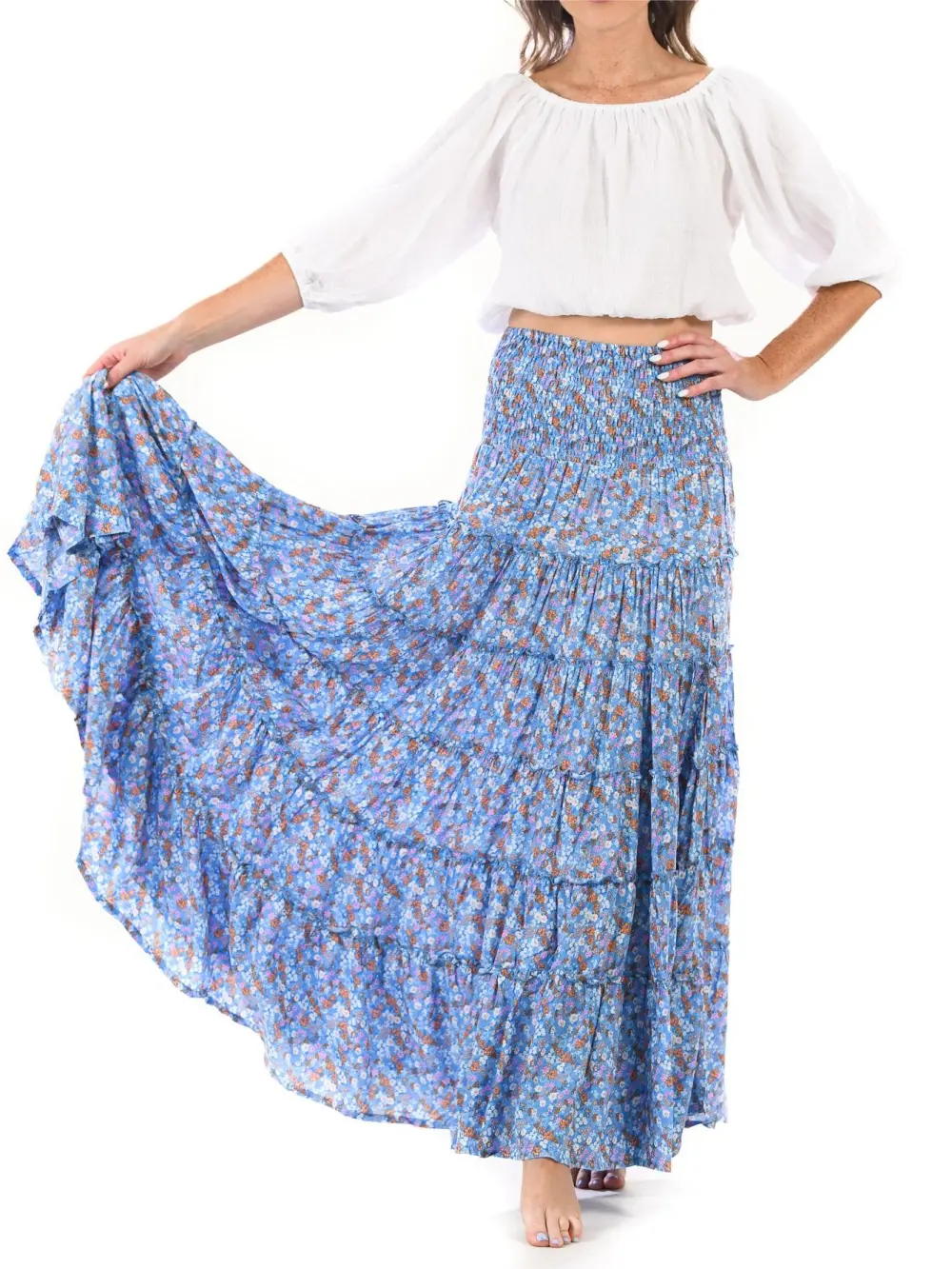 Sundance Maxi Skirt / Petite Blue