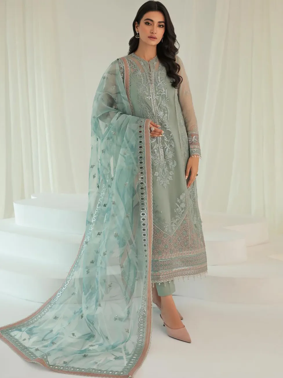 Embroidered Raw Silk Sets