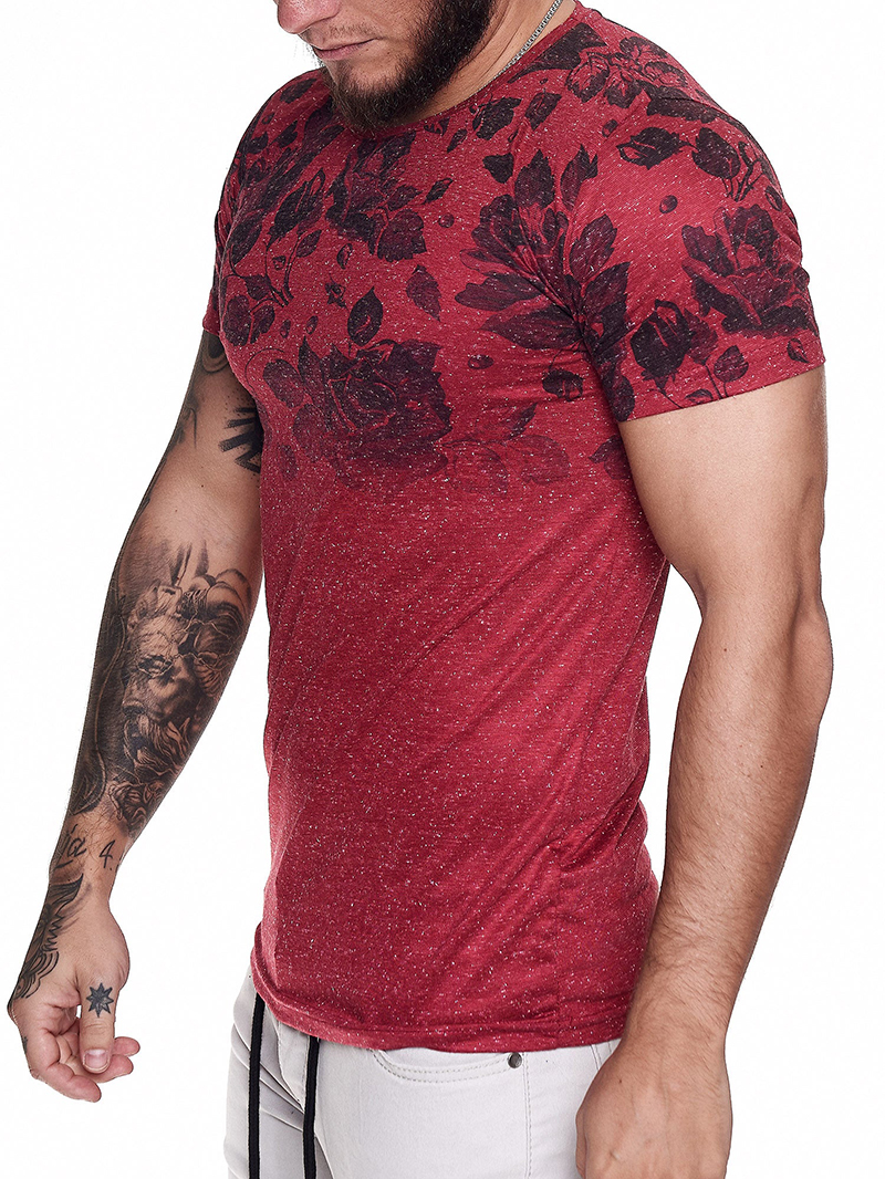 Men's casual pattern short sleeved T-shirt