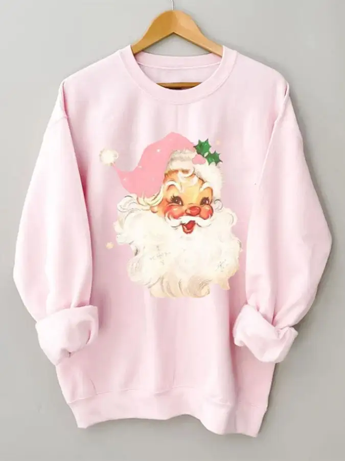 Santa Claus Print Sweatshirt