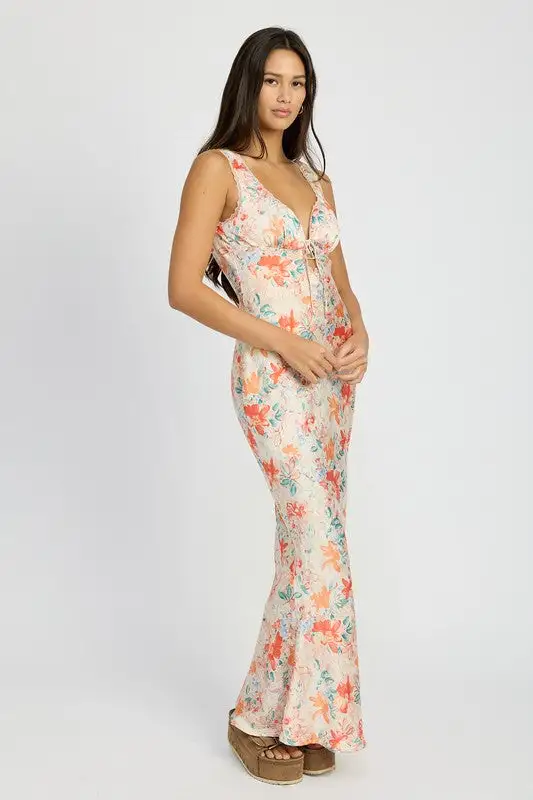 FLORAL MERMAID MAXI DRESS