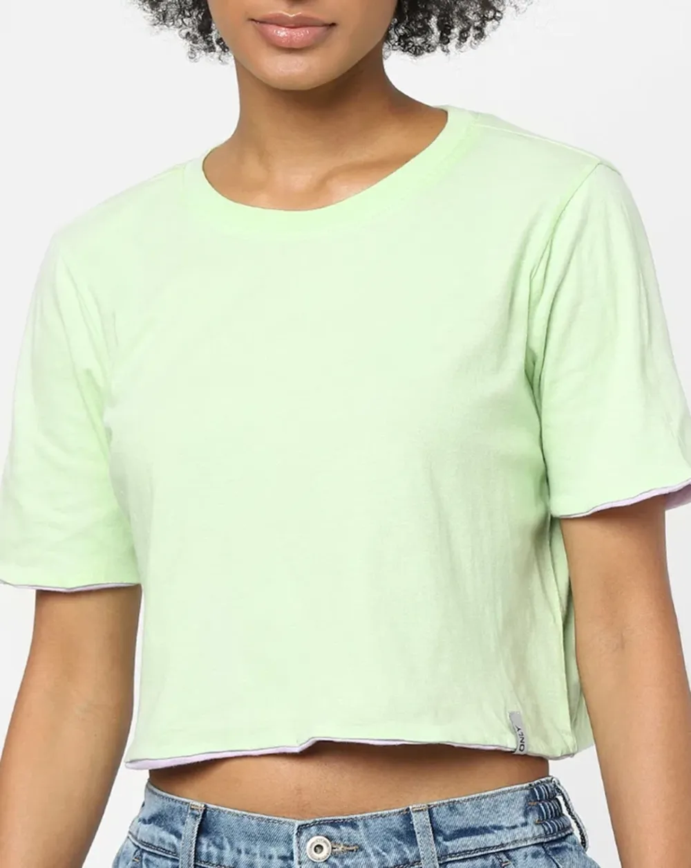 Green Reversible Cropped T-shirt