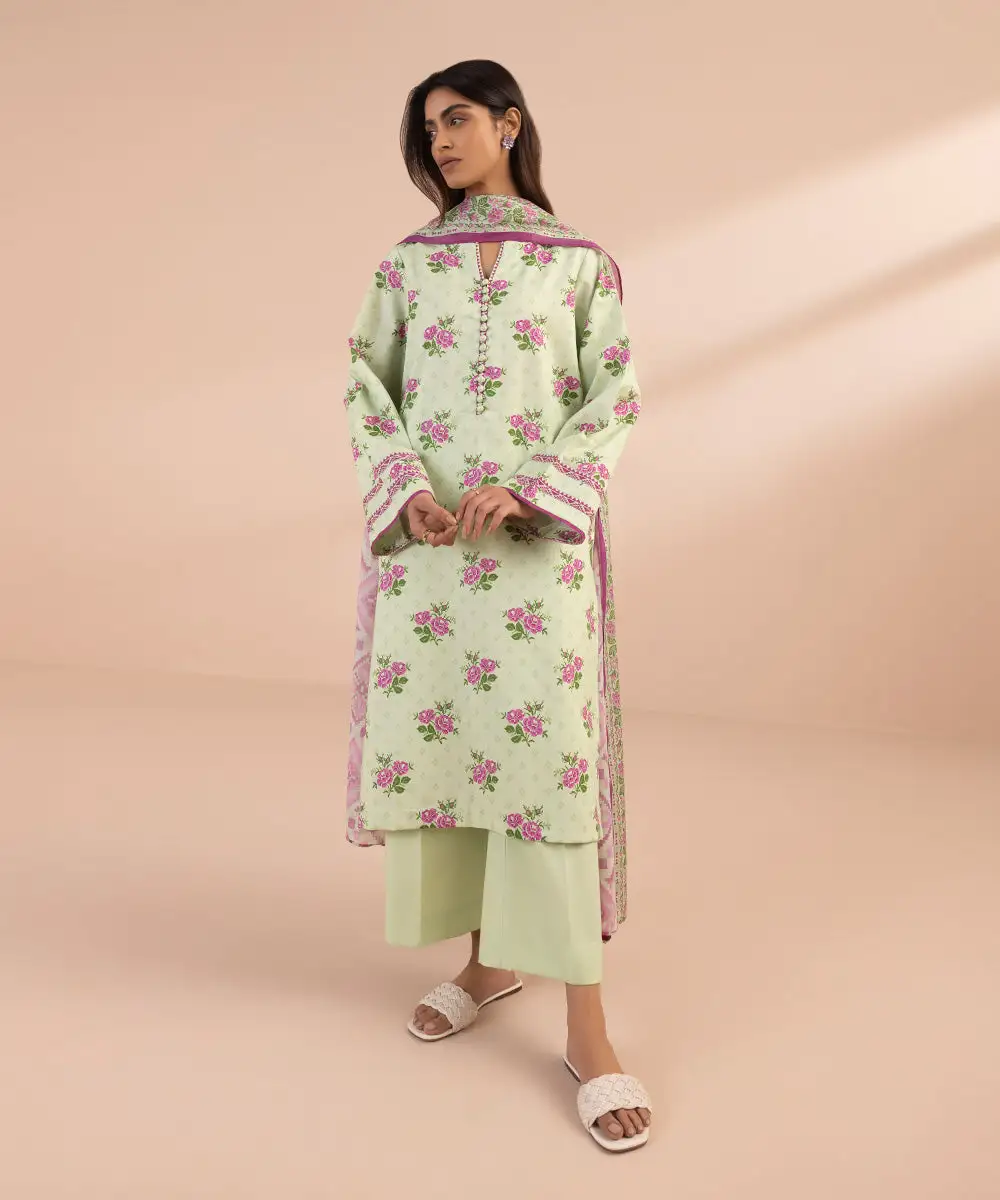 3 Piece - Printed Lawn Suit