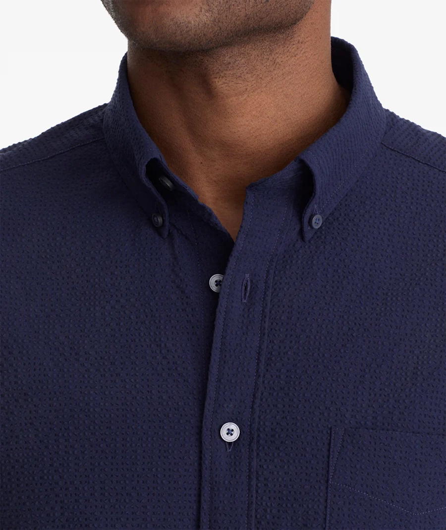 Navy Blue Lapel Shirt