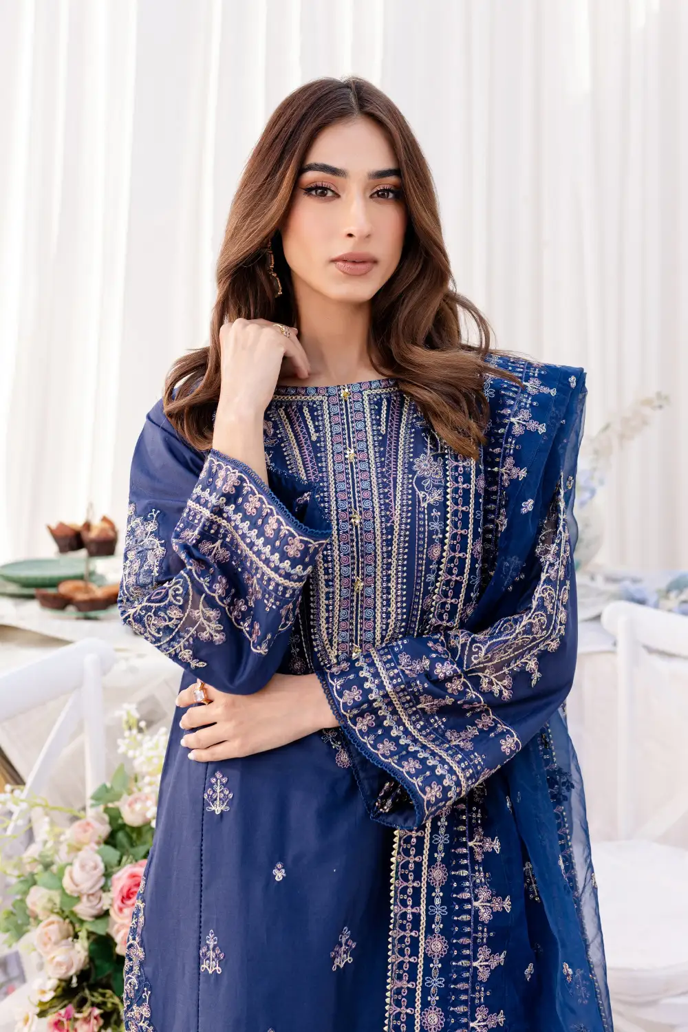 Serra 3Pc - Embroidered Lawn Dress