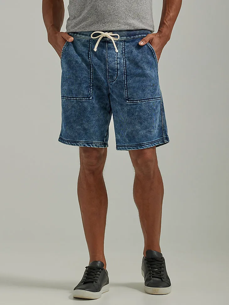 MEN'S FLEECE KNIT SHORT IN ACID WASH