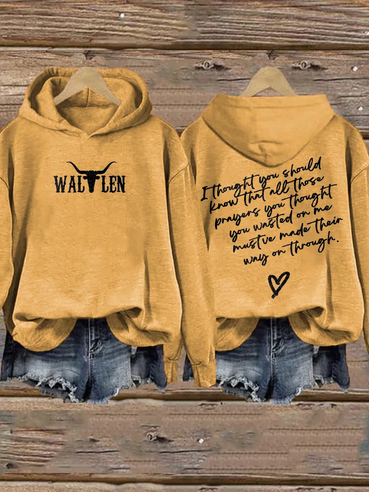 Womens Country Music Thought You Should Know Lyrics Print Hoodie