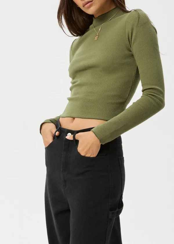 ICONIC - ORGANIC LONG SLEEVE RIB TOP