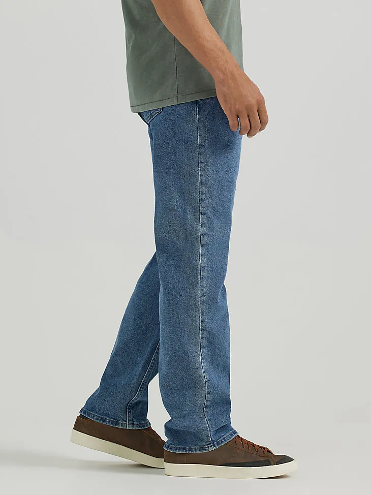 MEN'S WRANGLER AUTHENTICS® RELAXED FIT FLEX JEAN IN DARK STONEWASH