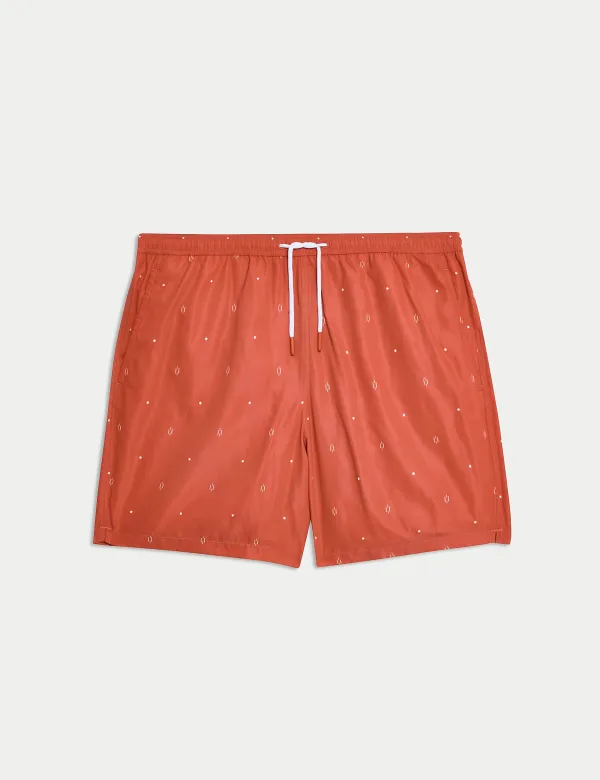 Quick Dry Geometric Print Swim Shorts