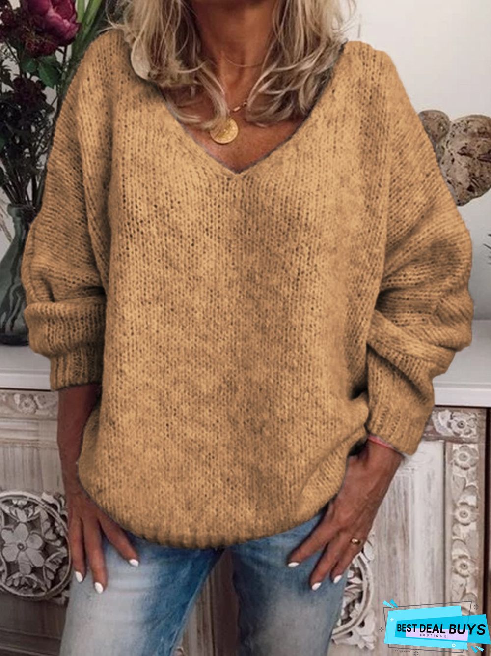 Solid Long Sleeve Sweater