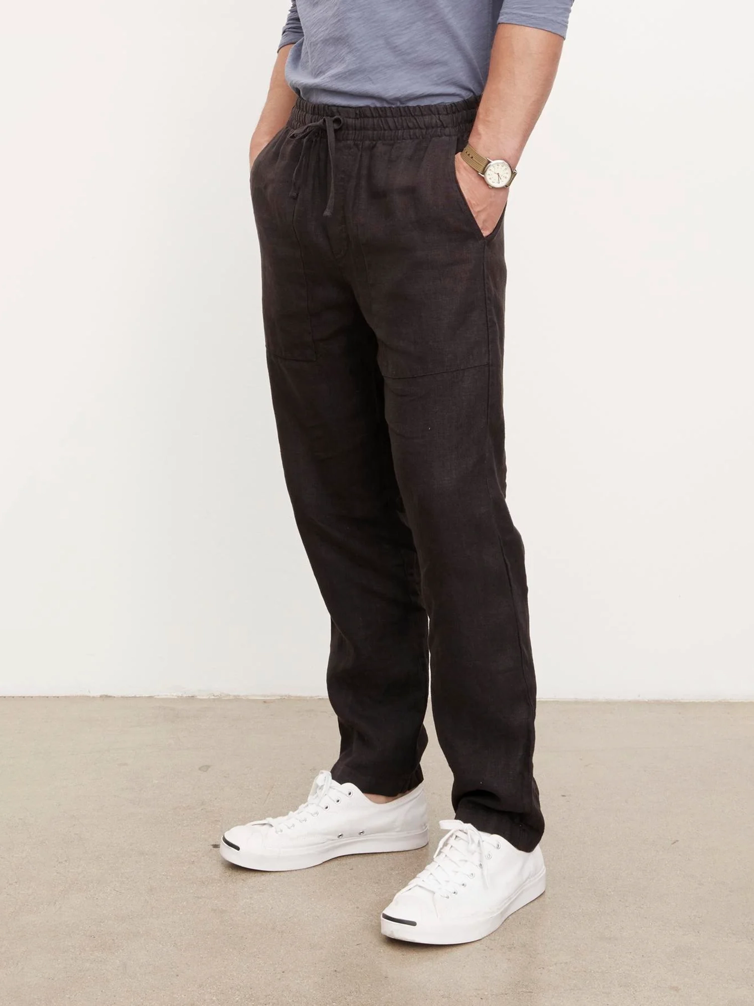 Men'S Double Pockets Cotton Pants