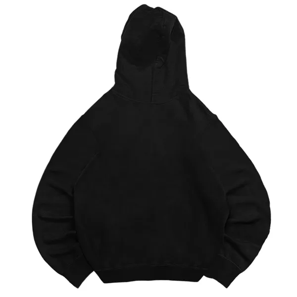 Hooded basic skeleton sweatshirt