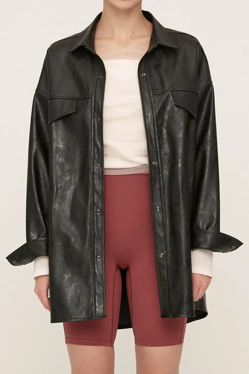 Mia Pleather Oversized Jacket