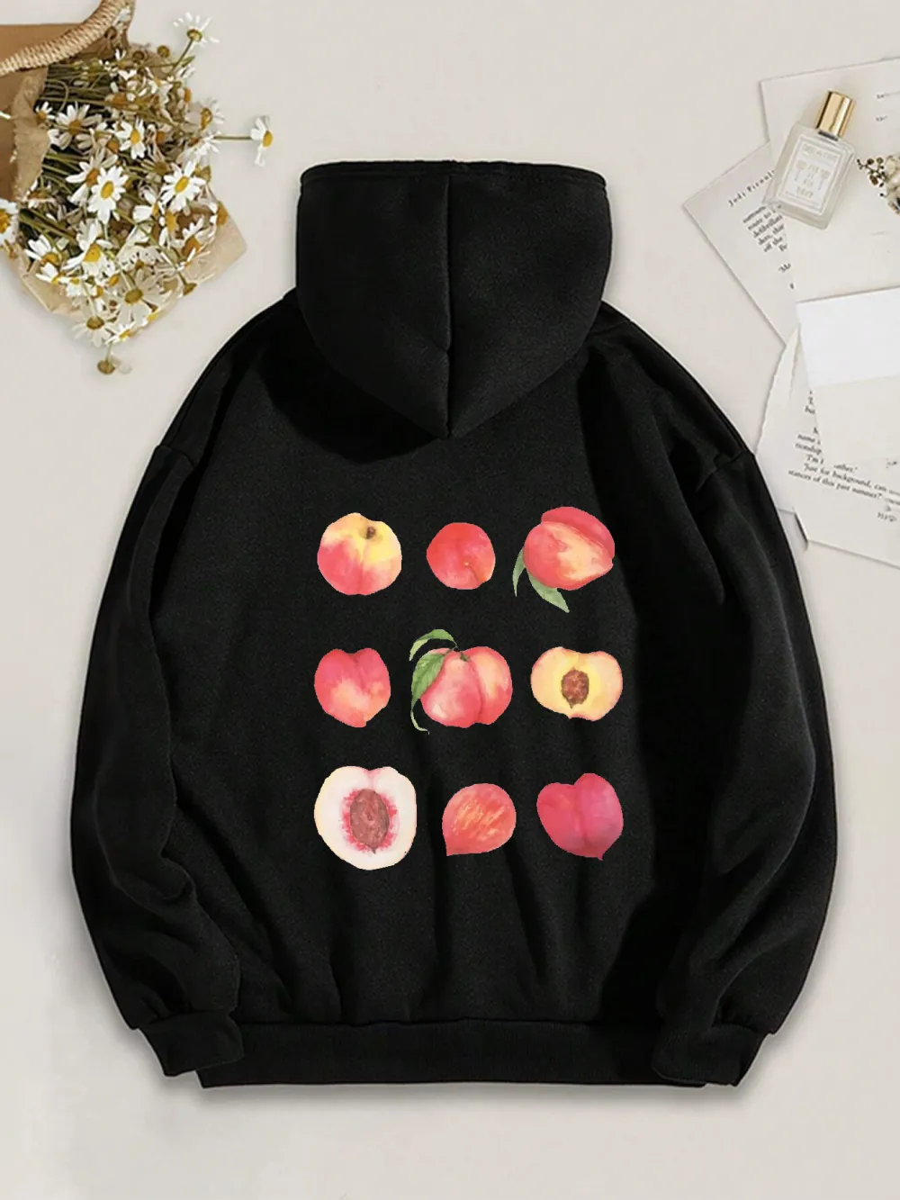 Peaches Pattern Hoodie