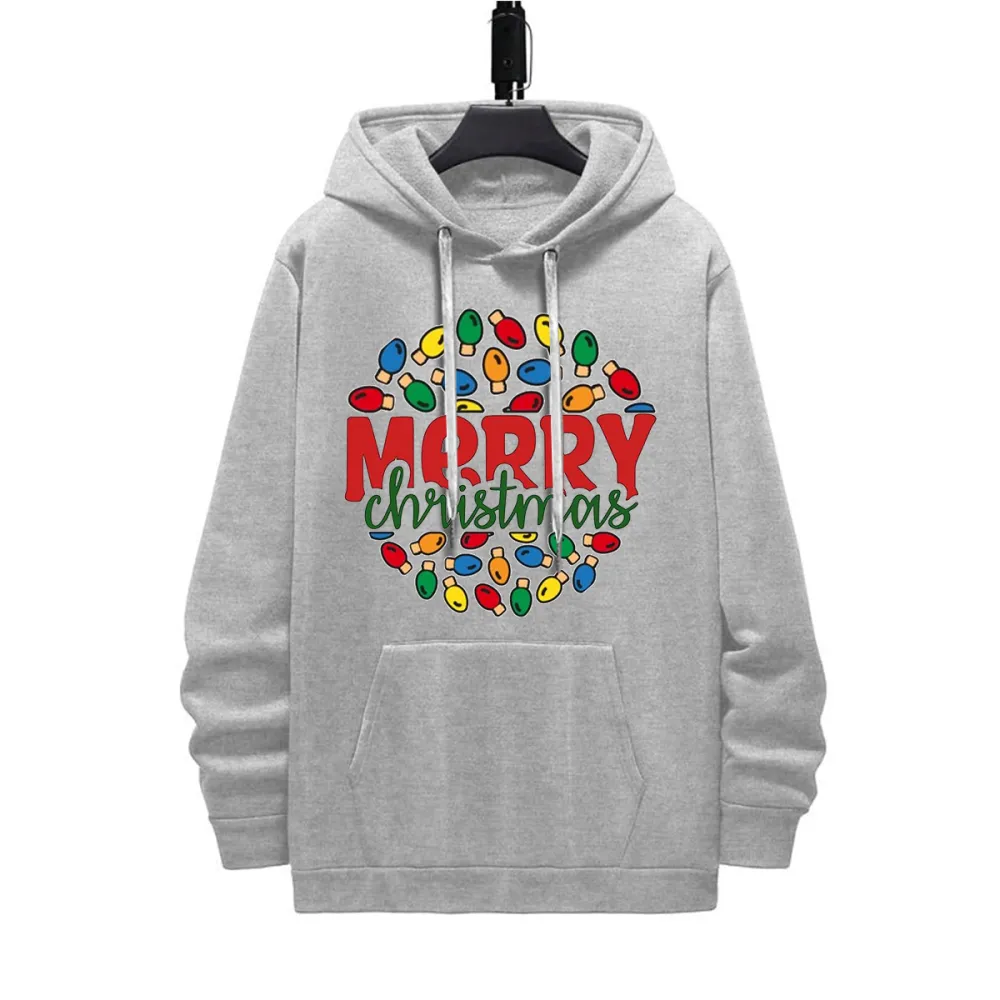 MERRY CHRISTMAS 2 PATTERN PRINTED HOODIE