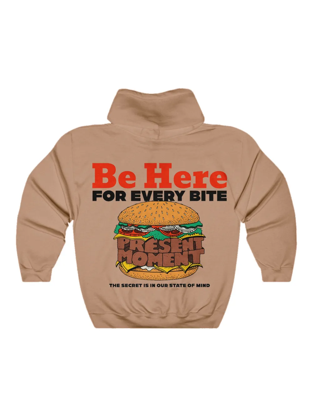 Be Here For Every Bite Pattern Hoodie