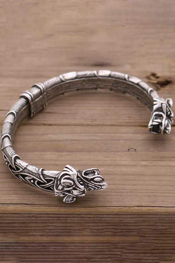 Pirate Bracelet Viking Wolf Head Bracelet