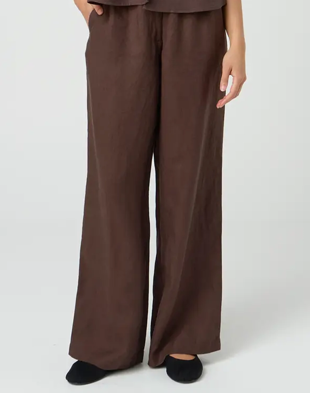 Linen Pleat Wide Leg Pant