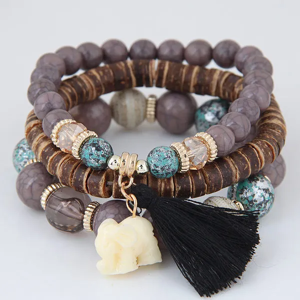 Beaded Boho Tassel Bracelet