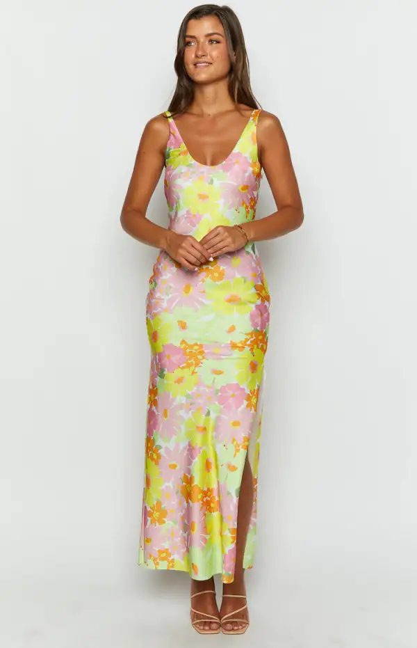 Jovie Yellow Floral Maxi Dress