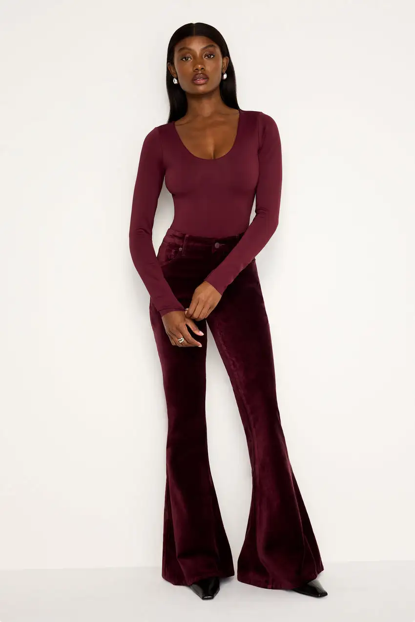 GOOD WAIST SUPER FLARE VELVET PANTS