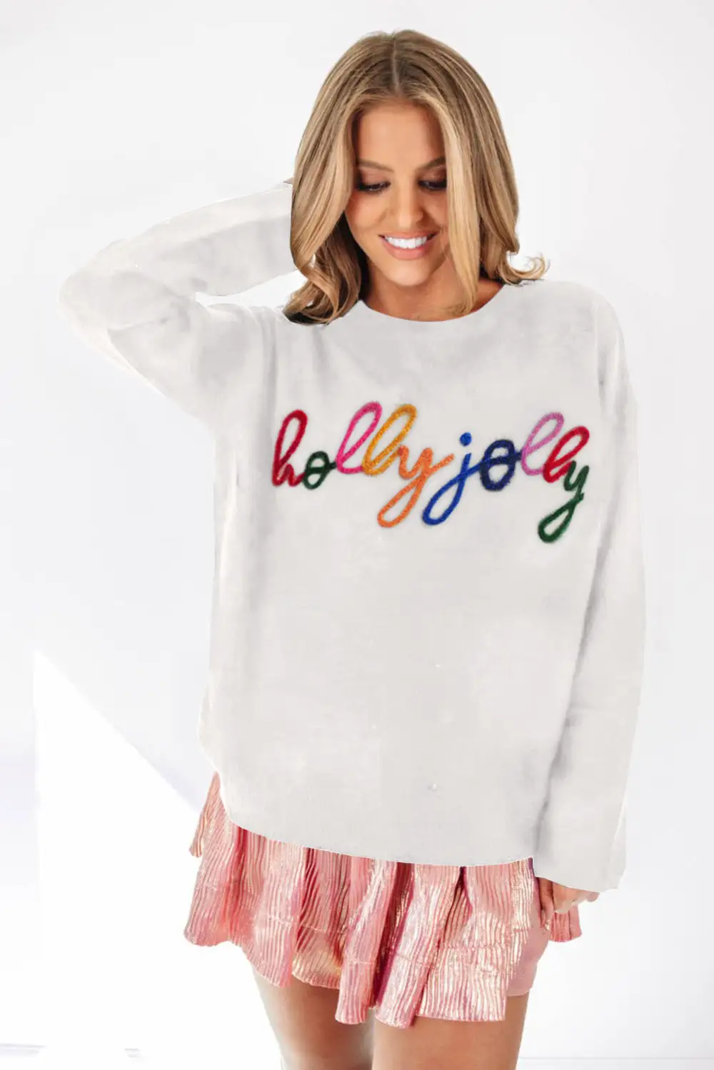 Holly Jolly Round Neck Casual Sweater