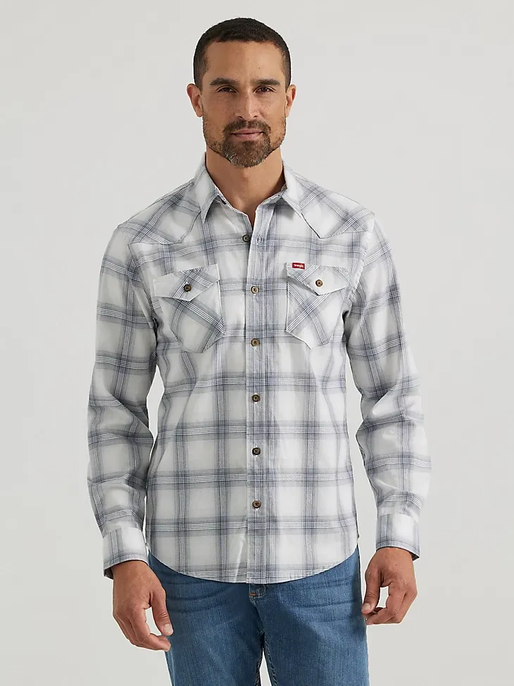 MEN'S COWBOY WASH PLAID SHIRT IN PHEASANT ORANGE