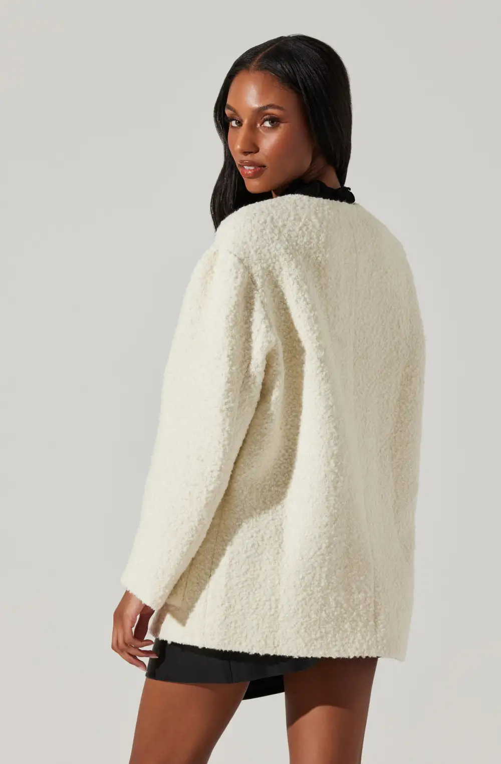 Maidy Boucle V-Neck Coat