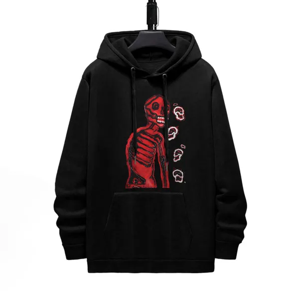 SADSAMO DESIGNED PATTERN PRINTED HOODIE