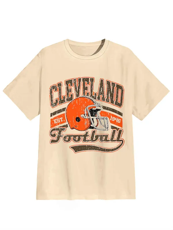 CLEVELAND Football Retro Graphic T-shirt