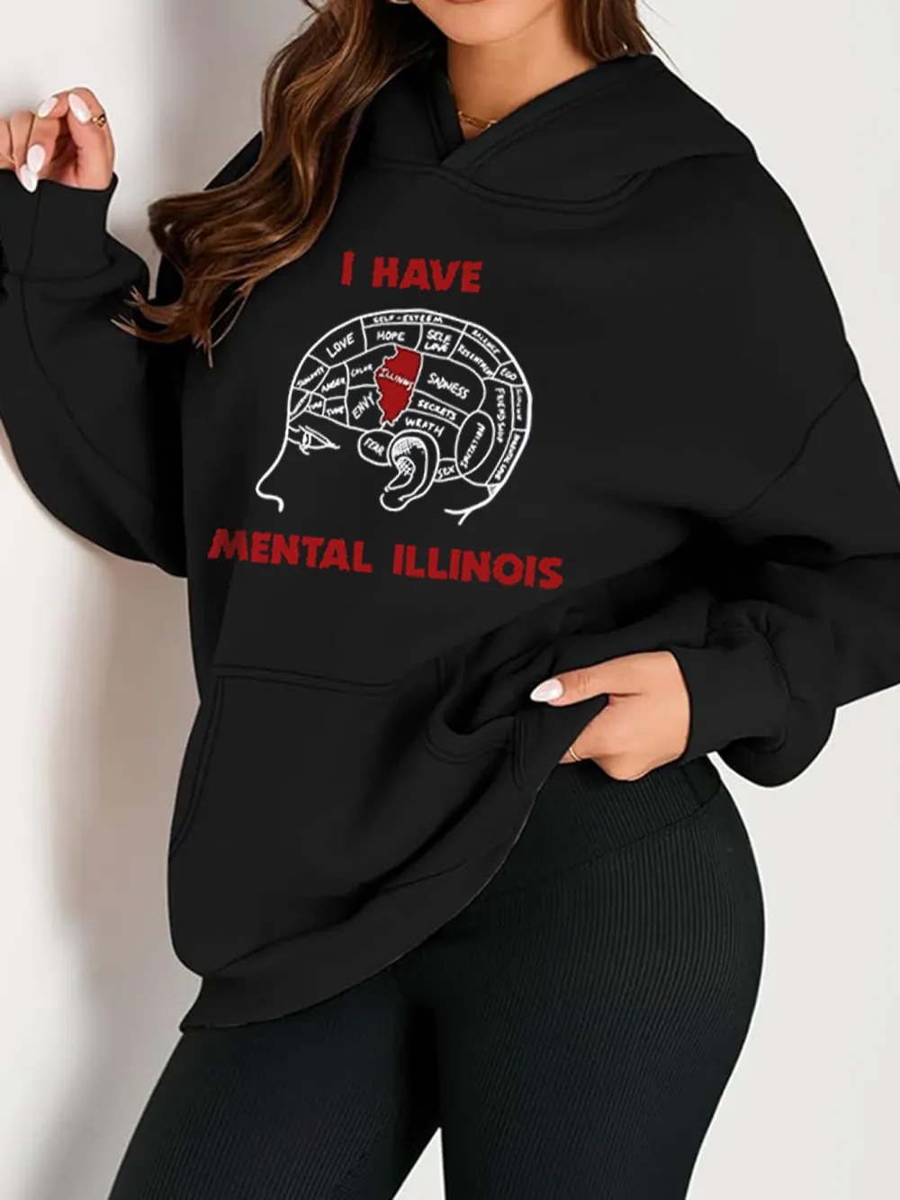 I Have Mental Illinois Pattern Hoodie