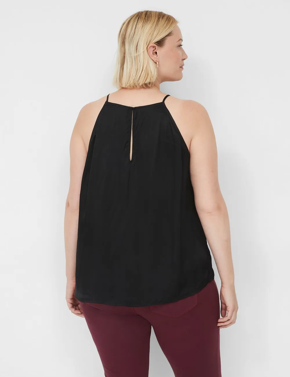 Relaxed High-Neck Halter Top