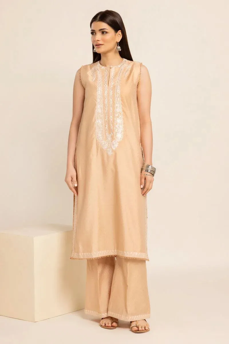 2 Piece | Kurta & Pants | Color beige