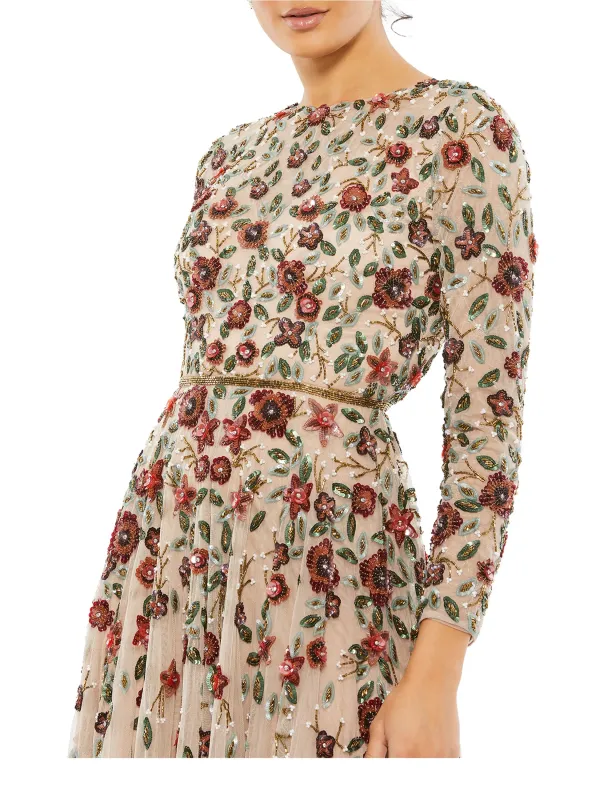 Women's Floral Turtleneck Dress