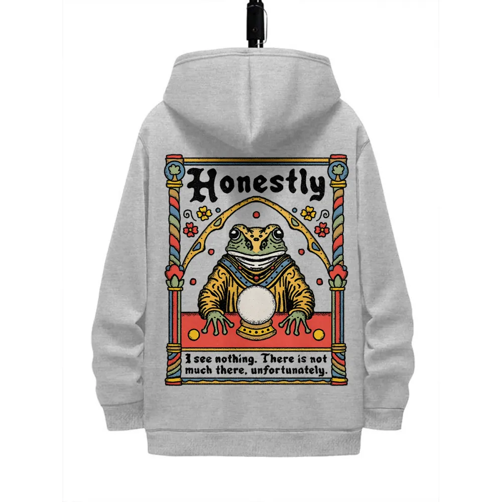 FORTUNE TELLER PATTERN PRINTED HOODIE