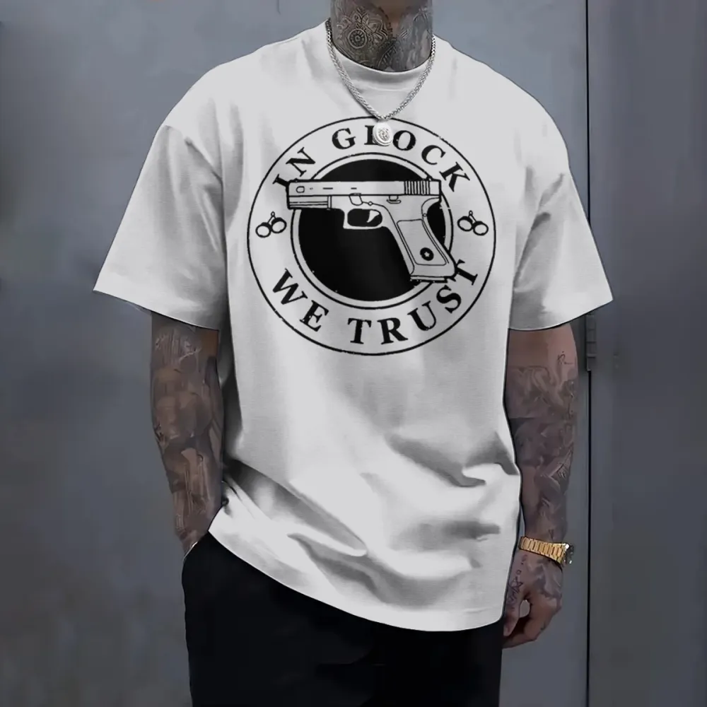 In Glock We Trust Men T-shirt,Short Sleeve,T-shirt Size S-4XL