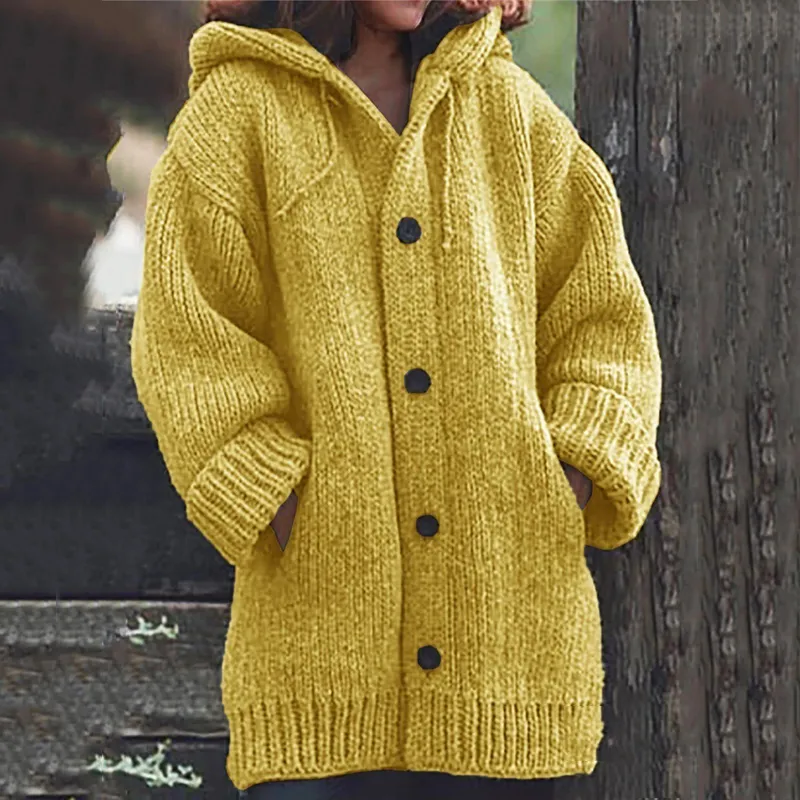 Casual Hooded Sweater Coat