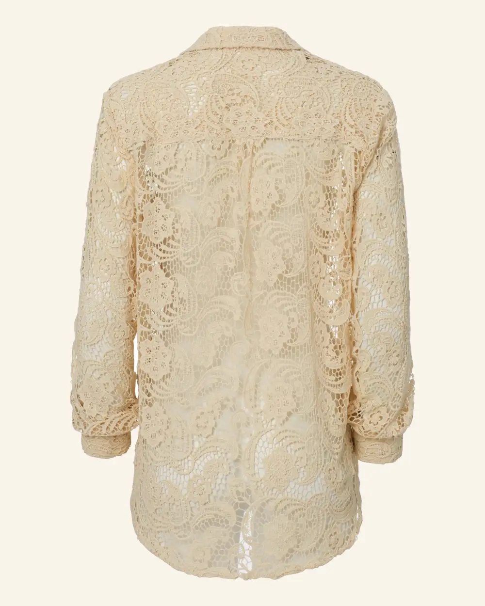 Patti Ivory Floral Lace Shirt