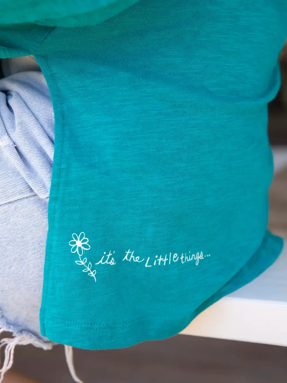 Cotton Doodle Tee - Teal