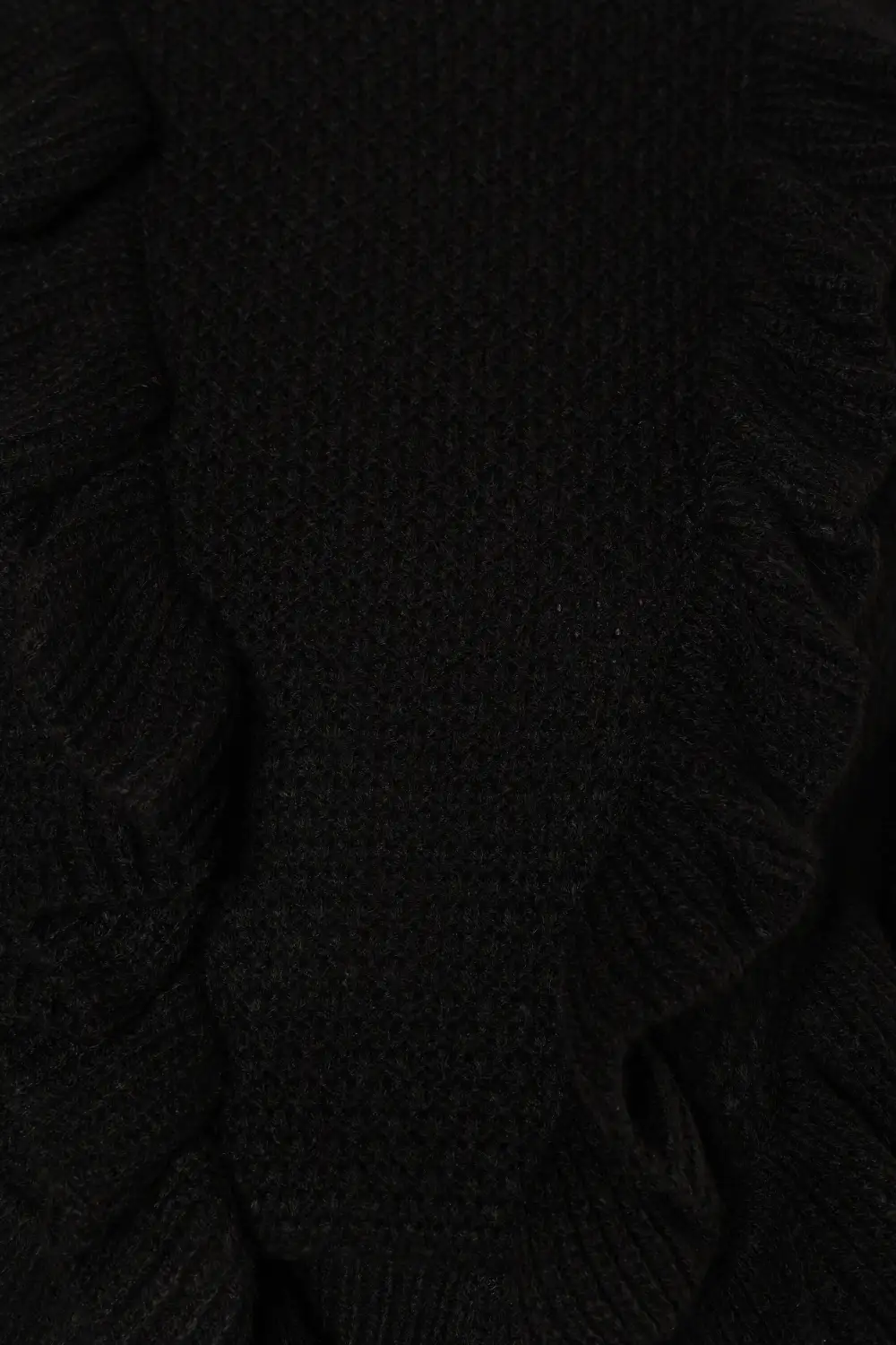 Charice Knit Long Sleeve Top - Black