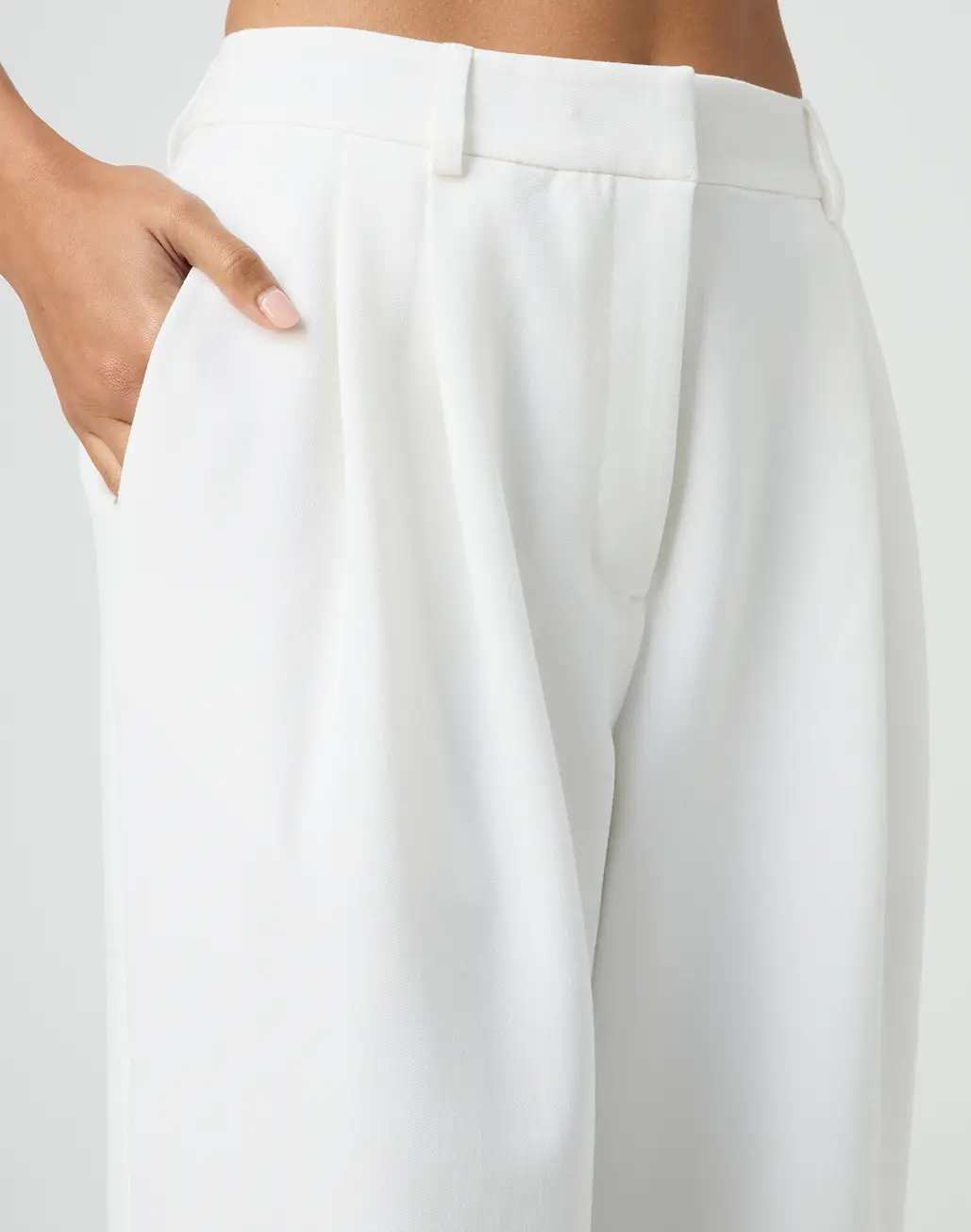 High Rise Wide Leg Tailored Pant