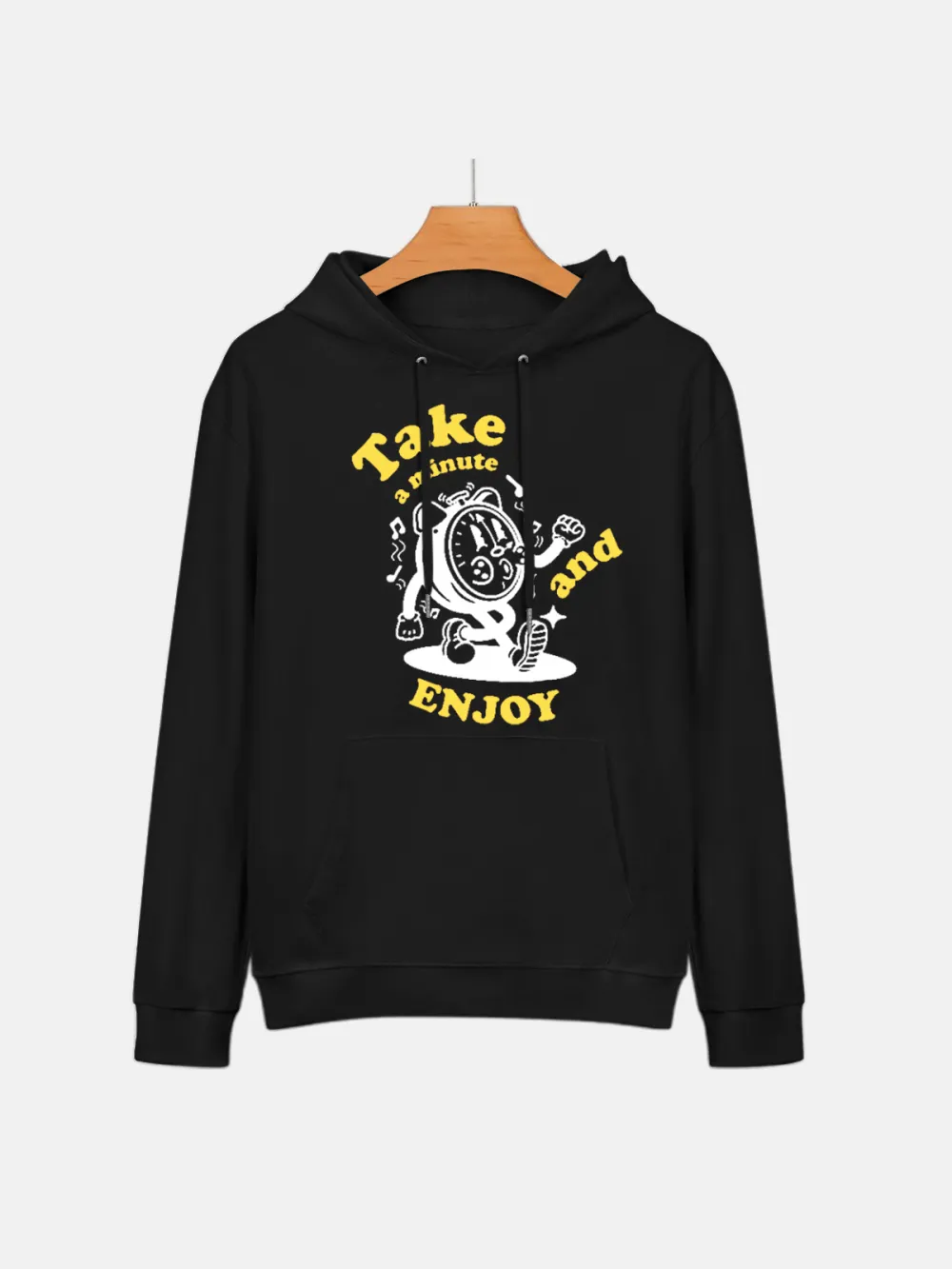 TAKE A MINUTE AND ENJOY PATTERN HOODIE