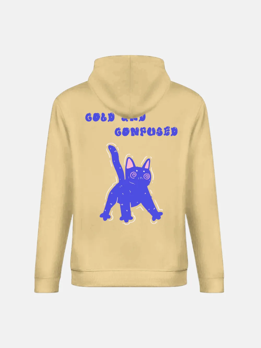 COLD N CONFUSED PATTERN PRINTED HOODIE